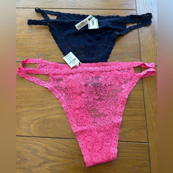 Victoria’s Secret Lot of Sexy Navy 38C Push Up Bra and Size XL Panty Bu - Picture 3 of 7